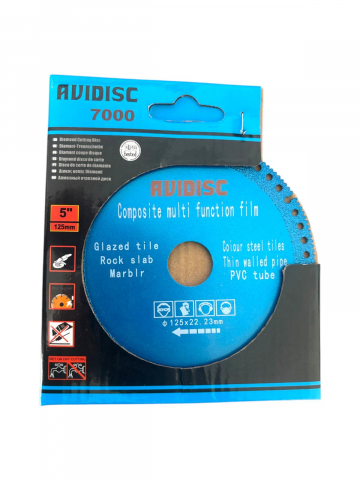 Disc diamantat 125mm, taiere universala, pentru polizor unghiular, carburi, AVI-3969 [1]