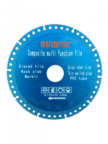 Bricolaj - Disc diamantat 125mm, taiere universala, pentru polizor unghiular, carburi, AVI-3969