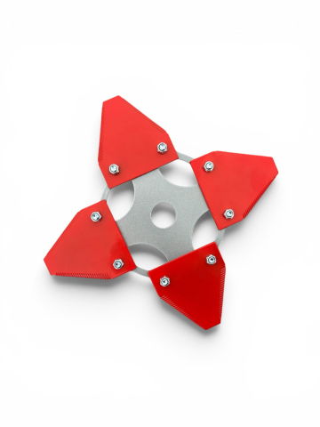 Gradina - Gradinarit - Disc motocoasă cu 4 cuțite fixe zimțate, AVI®, Ø255 mm, grosime lamă 2.5 mm, lățime cuțit 7.5 cm, 530 g, AVI-5368