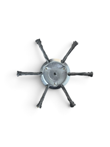 Disc perie sârmă cu 6 brațe împletite pentru trimmer și motocoasă, AVI®, 150 mm (6"), gaură 5 mm, AVI-5836 [1]