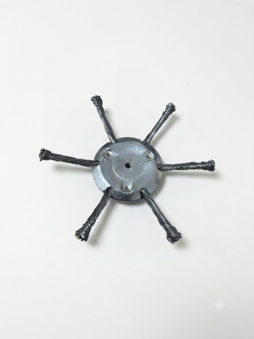 Gradina - Gradinarit - Disc perie sârmă cu 6 brațe împletite pentru trimmer și motocoasă, AVI®, 150 mm (6"), gaură 5 mm, AVI-5836