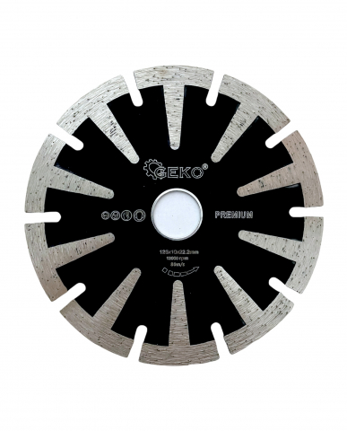 Disc taiere 125 x 10 x 22.2mm diamantat pentru taiat beton / piatra premium, 12.000 rpm negru TS-3034 [0]