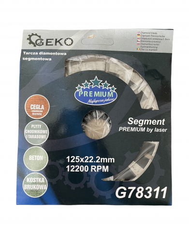 Disc taiere 125 x 10 x 22.2mm diamantat pentru taiat beton / piatra premium, 12.000 rpm negru TS-3034 [1]