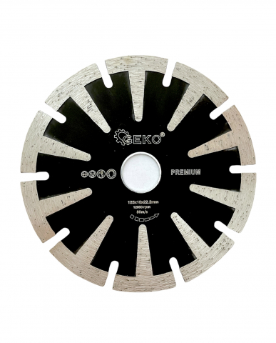 Disc taiere 125 x 10 x 22.2mm diamantat pentru taiat beton / piatra premium, 12.000 rpm negru TS-3034 [3]