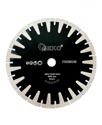 Disc taiere 230 x 10 x 22.2mm diamantat pentru taiat beton / piatra premium, 12.000 rpm negru TS-3035 [3]