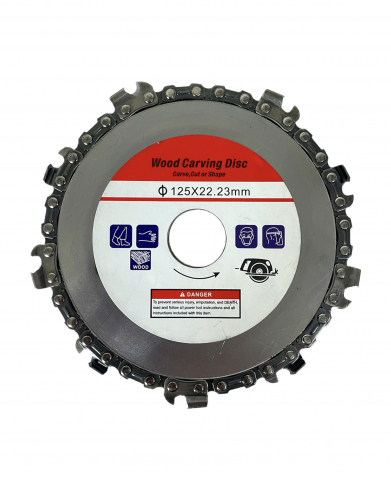 Disc taiere pentru taiat si sculptat lemn cu lant 125 mm pentru polizor unghiular TS-29452 [2]