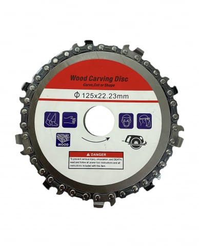Accesorii polizare si slefuire - Disc taiere pentru taiat si sculptat lemn cu lant 125 mm pentru polizor unghiular TS-29452