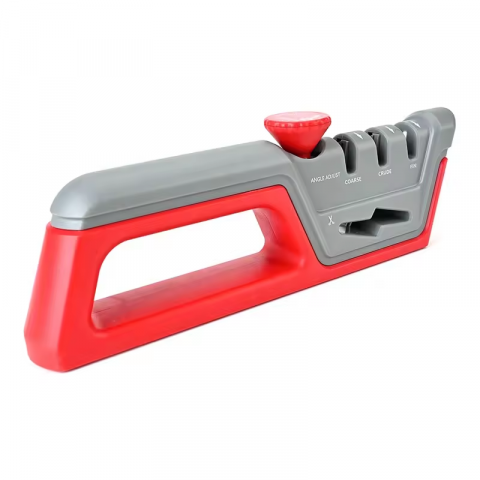 Dispozitiv pentru ascutit cutite si foarfece, reglaj unghi de ascutire, 23 cm, 160grame, rosu-gri AVI-4550 [1]