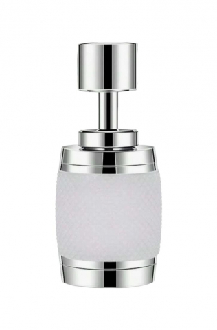 Sanitare - Extensie robinet cu filtrare apa, aerator, 3 moduri curgere apa, pivotant 360°, grip silicon, alb, AVI-4131