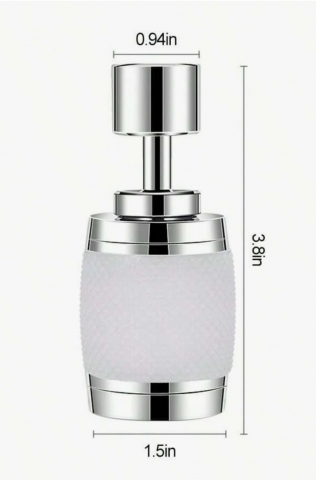 Extensie robinet cu filtrare apa, aerator, 3 moduri curgere apa, pivotant 360°, grip silicon, alb, AVI-4131 [3]