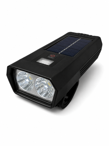 Far pentru bicicletă LED, AVI®, încărcare solară și USB-C, display digital baterie, acumulator reîncărcabil, AVI-5472 [2]