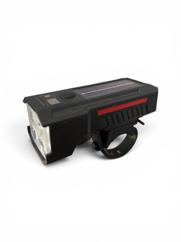 Far pentru bicicletă LED, AVI®, sonerie puternică, încărcare solară și USB-C, display digital baterie, lumină albă și roșie, AVI-5473 [3]