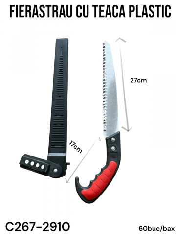 Fierastrau crengi, gradina, lama 27cm cu teaca din plastic, AVI-2910 [1]