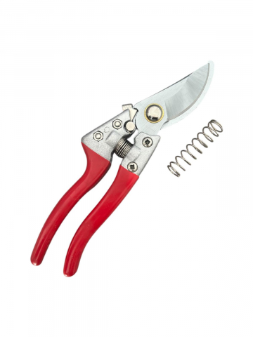 Foarfeci gradinarit - Foarfeca de gradinarit 21cm, pentru curatat vita de vie, pomi, arbusti, arc de rezerva, maner rosu, AVI-1477