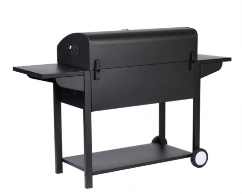 Grătar pe cărbuni AVI®, cu 2 zone de gatire independente, termometru integrat, cu raft incalzire si roti transport, 164 x 64.5 x 107.5 cm, AVI-4995 [7]