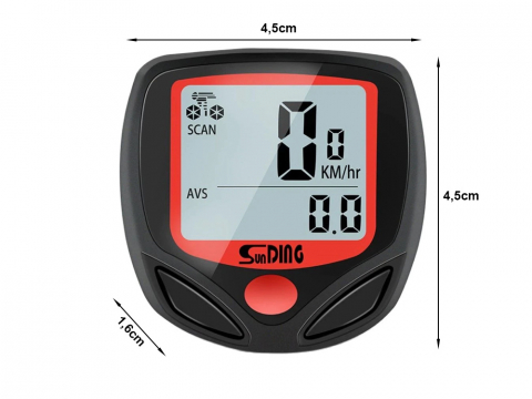 Kilometraj digital pentru bicicleta cu 14 functii, rezistent la apa [6]