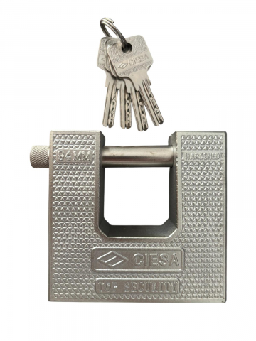 Materiale de constructii - Lacat cu bolt Ciesa 94 mm, bolt Ø13 mm, 4 chei tip amprenta, 1.000 grame, AVI-4934