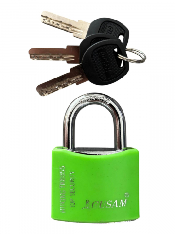 Lacate - Lacat metalic cu protectie din plastic, multicolor, 50 mm, 315 grame, AVI-708