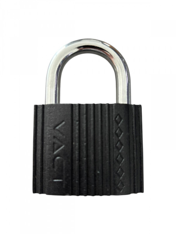 Lacăt metalic Vact 50 mm, 3 chei semilună, 190 grame, corp negru, verigă cromată, AVI-4922 [3]