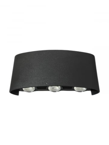 Aplice si plafoniere - Lampa de fatada cu 6 LED - lumina sus si jos, 6W, lumina 4000K, neagra, IP65, AVI-4828