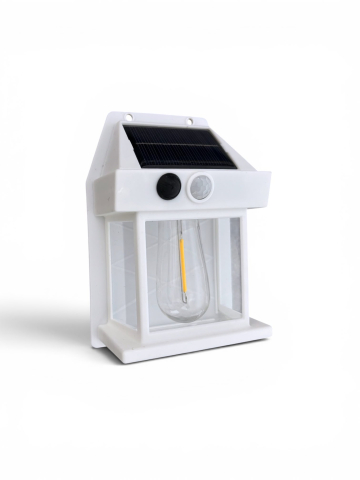 Lampă de fațadă solară, AVI®, 14 × 9.5 cm, 1W, 600 lm, acumulator 1800 mAh, lumină caldă, senzor de mișcare, AVI-5436 [3]