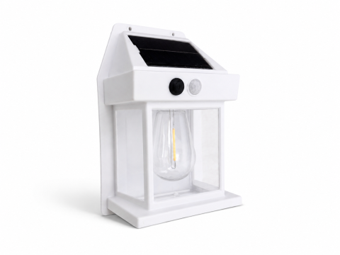 Lampă de fațadă solară, AVI®, 17.5 × 12 cm, 1W, 600 lm, acumulator 1800 mAh, lumină caldă, senzor de mișcare, AVI-5437 [4]