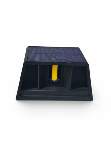 Lampă de fațadă solară, AVI®, iluminare dublă sus-jos, clapete reglabile pentru direcționarea luminii, 13 x 8 cm, lumină caldă, 300 lm, acumulator 1200 mAh, negru, AVI-5431 [3]