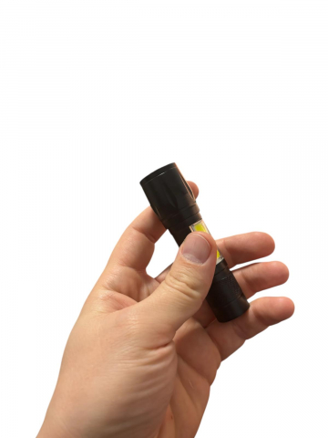 Lanterna COB + XPE LED, reincarcabila, 9.5cm, metalica, reincarcabila, AVI-4668 [1]