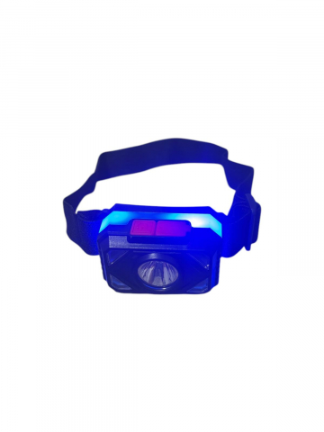 Lanterna de cap 1 + 4 LED si iluminare laterala rosu - albastru, cu acumulator, 003, AVI-4611 [2]