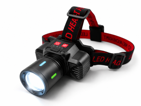 Lanternă de cap LED cu zoom, AVI®, senzor de mișcare, acumulator reîncărcabil, USB-C, focalizare reglabilă, AVI-5425 [4]