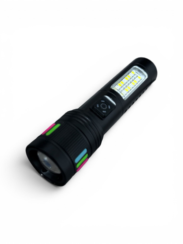 Lanternă de mână LED, AVI®, 15W + COB, acumulator reîncărcabil USB-C, metalică, 14 cm, 135 g, AVI-5419 [2]