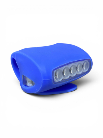 Licurici silicon bicicletă, AVI®, 6.5 cm, 5 LED-uri frontale albe, 2 LED-uri laterale roșii, prindere rapidă, AVI [1]
