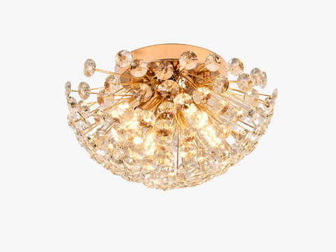 Lustră Crystal Dandelion Gold, AVI®, Ø40 cm, 5 × G9, cristale multifatetate, auriu, AVI-5553 [4]