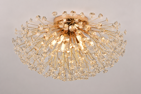 Lustră Crystal Dandelion Gold, AVI®, Ø40 cm, 6 × G9, cristale multifatetate, auriu, AVI-5555 [4]