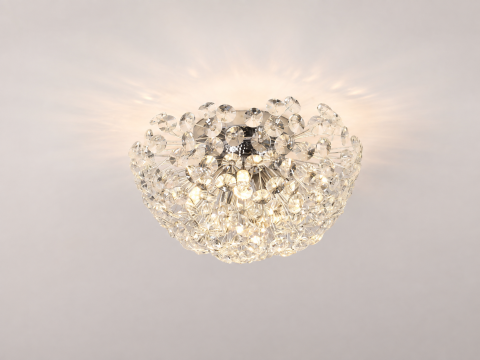 Lustră Crystal Dandelion Silver, AVI®, Ø40 cm, 5 × G9, cristale multifatetate, argintiu, AVI-5554 [4]