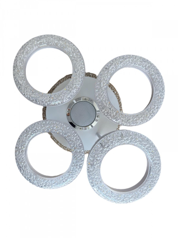 Lustra LED cu boxa 10w incorporata in suportul iluminat cu Ø24cm si 4 inele cu pozitii reglabile cu Ø17.5 cm fiecare, AVI-4423 [0]