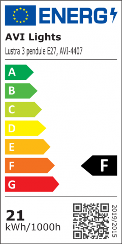 Lustra LED model nor, Ø 42cm, alba, AVI-4407 [2]