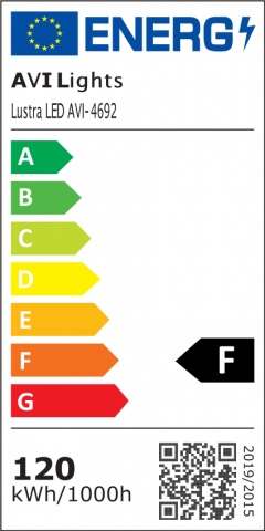 Lustra LED Ø40cm, model buclat, lumina rece, calda si neutra, AVI-4692 [5]