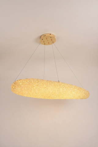 Lustră LED Smart cu mini-cristale, AVI®, 100 x 35 cm, configurație (60-80W) x 2, telecomandă, 3 tipuri de lumină, efect luxury, AVI-5564 [4]