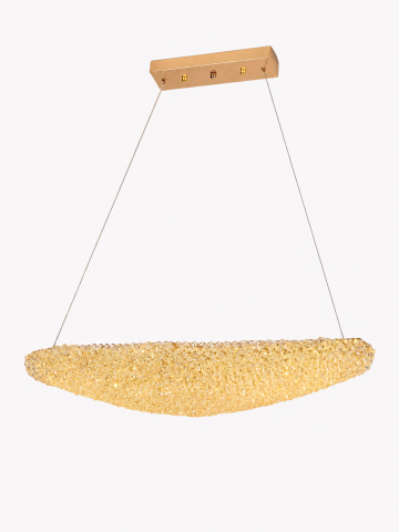 Lustră LED Smart cu mini-cristale, AVI®, 80 x 27 cm, configurație (40-60W) x 2, telecomandă, 3 tipuri de lumină, efect luxury, AVI-5539 [3]