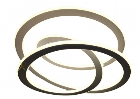 Lustra LED spirala one piece suspendata, design modern, Ø45cm, negru, AVI-4367 [2]