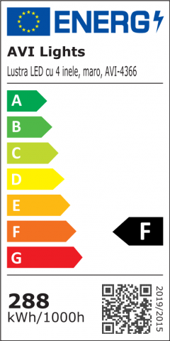 Lustra LED suspendata, cu 4 inele Ø20 x 40 x 60 x 80cm, aluminiu, maro, AVI-4366 [1]