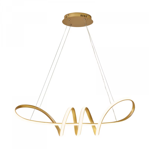 Lustra LED suspendata, spirala one piece orizontala, gold, AVI-4382 [0]