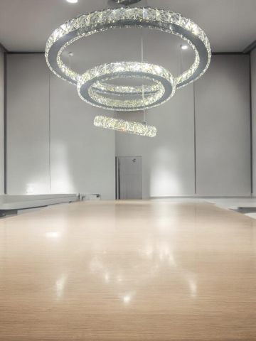 Lustra LED tip candelabru cu 3 inele, cristal, Ø20, 30, 50cm, AVI-4701 [1]