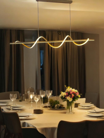 Lustra suspendata dining 120cm, LED, schelet auriu, lumina rece, calda si neutra, AVI-4677 [3]