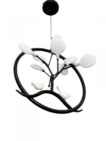 Lustra suspendata, model natura, cerc Ø 36cm, cu 9 sloturi pentru becuri G4 (cu doi pini), AVI-4392 [4]