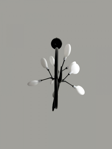 Lustra suspendata, model natura, cerc Ø 36cm, cu 9 sloturi pentru becuri G4 (cu doi pini), AVI-4392 [7]