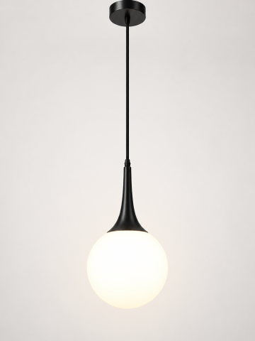 Lustra tip pendul, AVI®, glob Ø20 cm, soclu E27, negru, reglabila pe inaltime, cablu 75 cm, AVI-5605 [3]