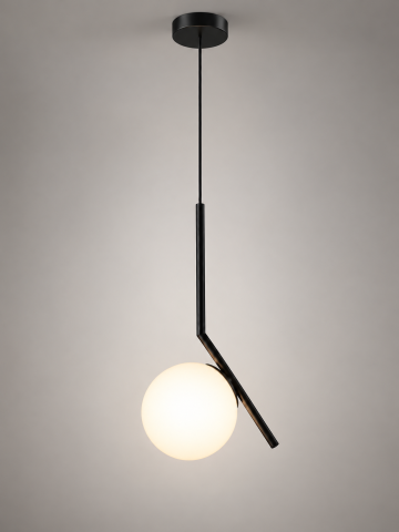 Lustră tip pendul, AVI®, negru, 1 x E27, glob Ø15 cm, AVI-5601 [2]