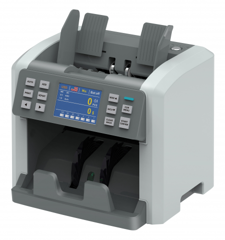 Masini de numarat bani - Masina de numarat bani valorica AVI® pentru RON, EUR, USD, GBP, HUF, BGN, cu doi senzori imagine CIS, feeder orizontal, AVI-P100